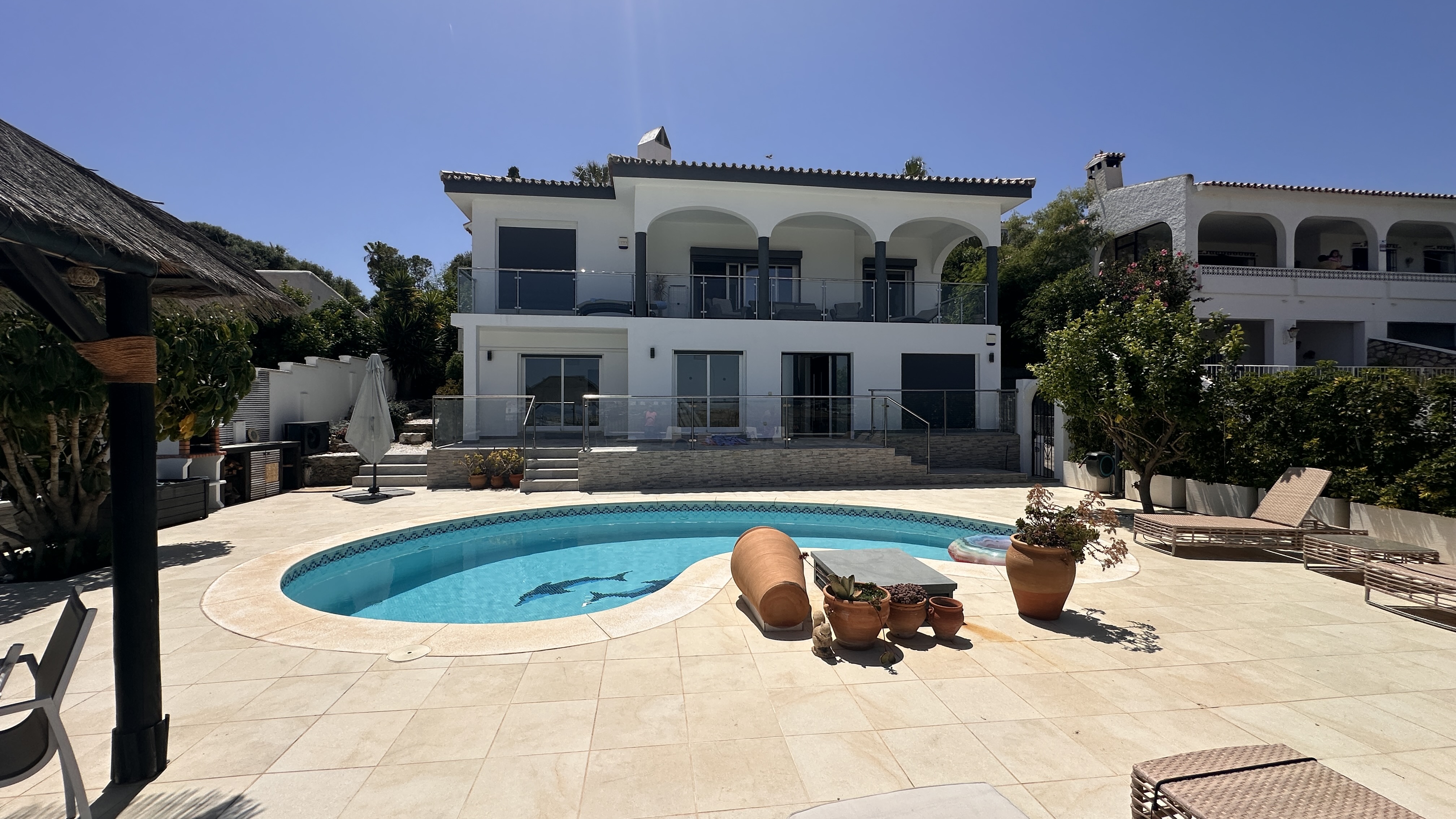 Villa and pool from outside
